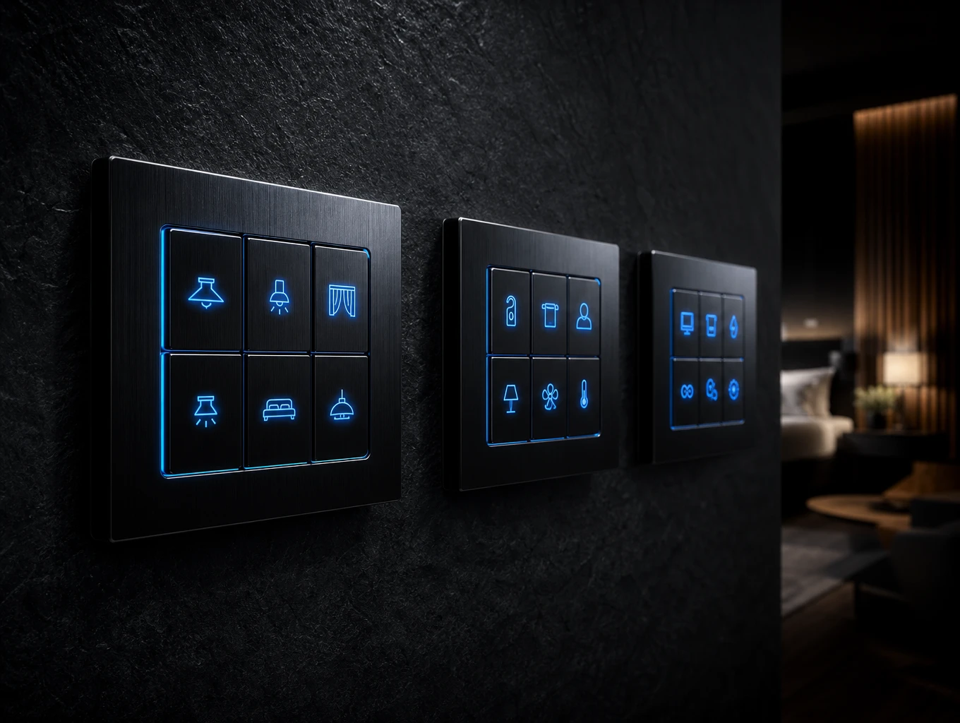 Architectural Premium Materials, Tactile Micro-Switches & Bespoke Laser Etching