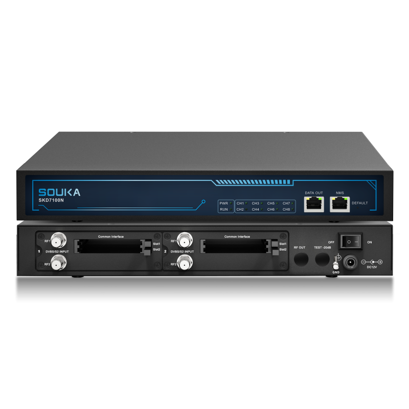 4 DVBS/S2 to IPTV Gateway with 4 CAM Cards