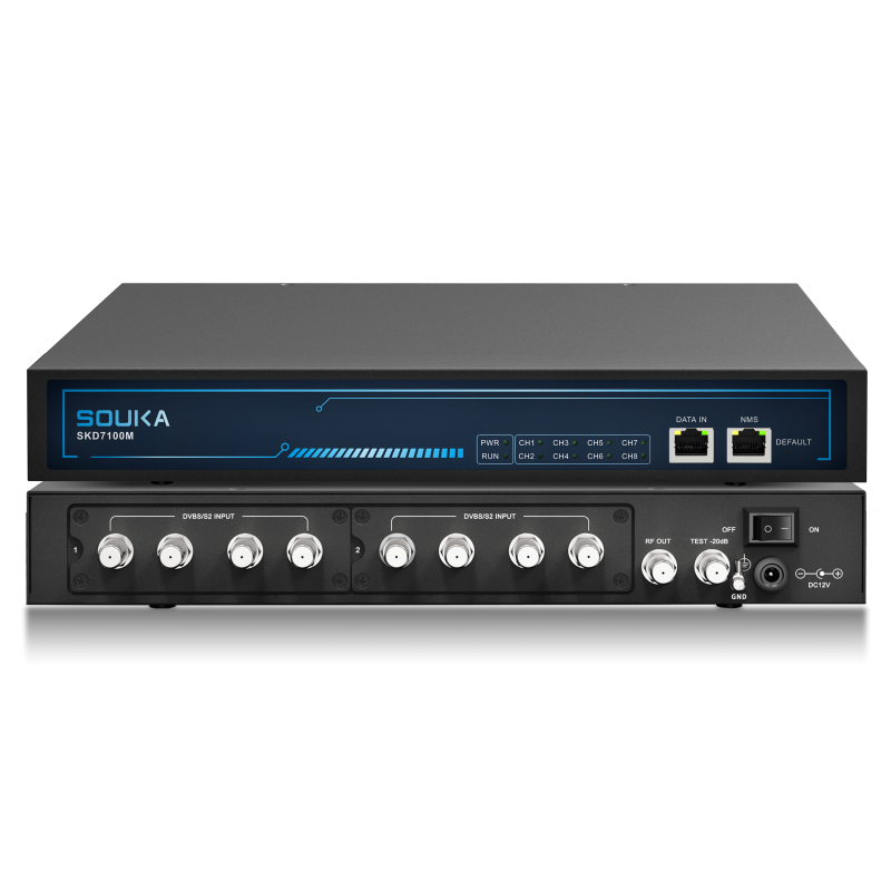 8 Tuner to RF Transmodulator with DVBS/S2 Input