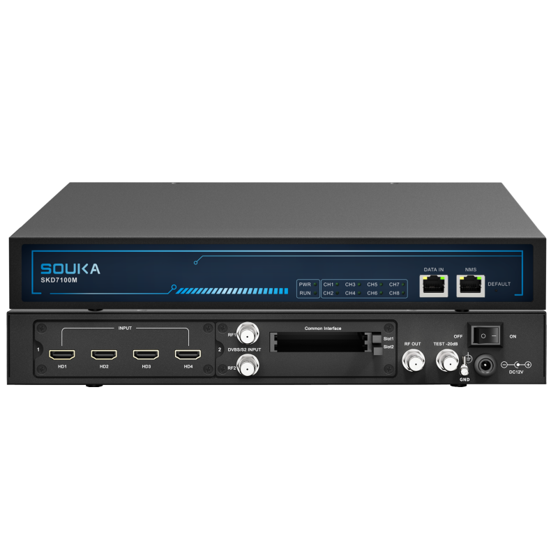 4 HD and 2 Encrypted PCMCIA DVBS/S2 to RF Modulator